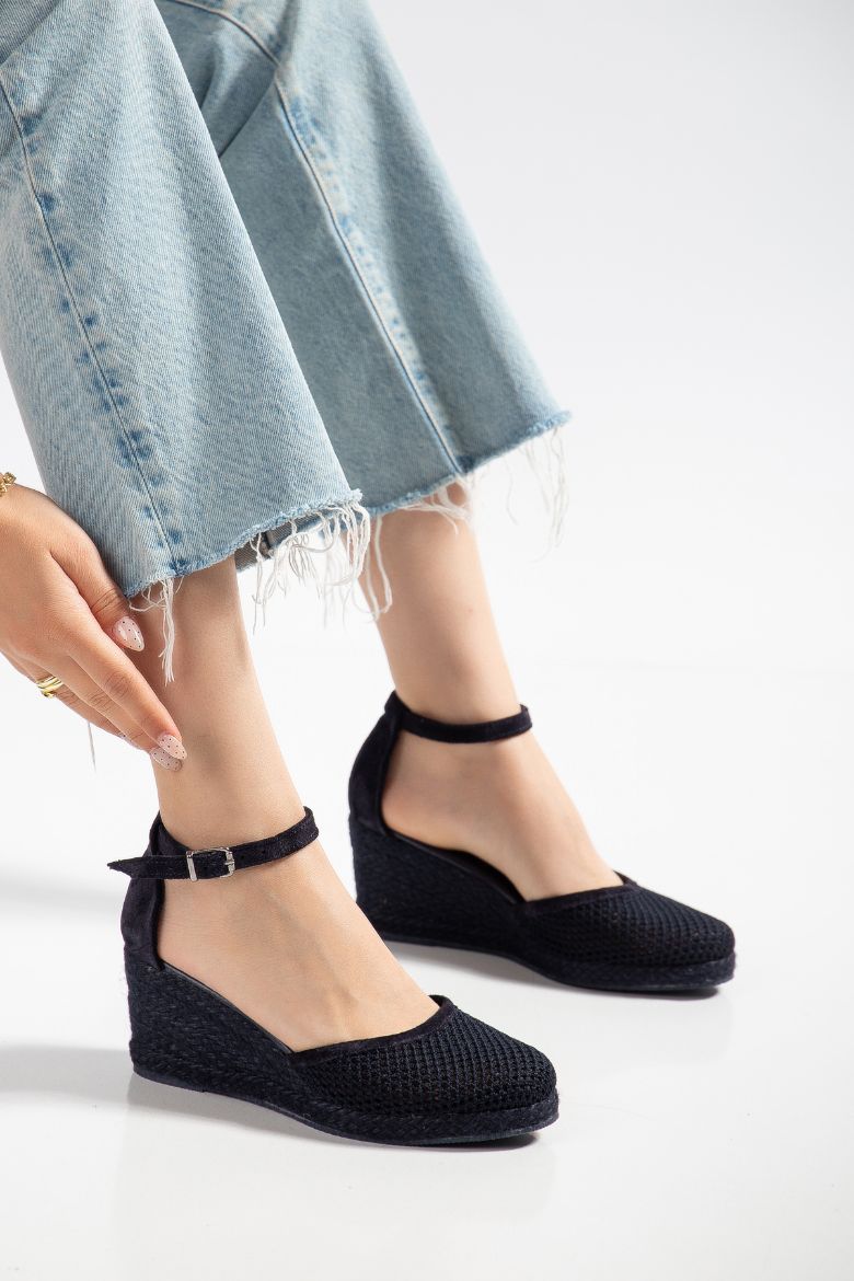 Triko Espadril Kadın Sandalet Lacivert resmi