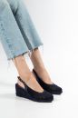 Triko Espadril 33-34 'ten 42-43-44-45 'e Kadar Kadın Sandalet Lacivert