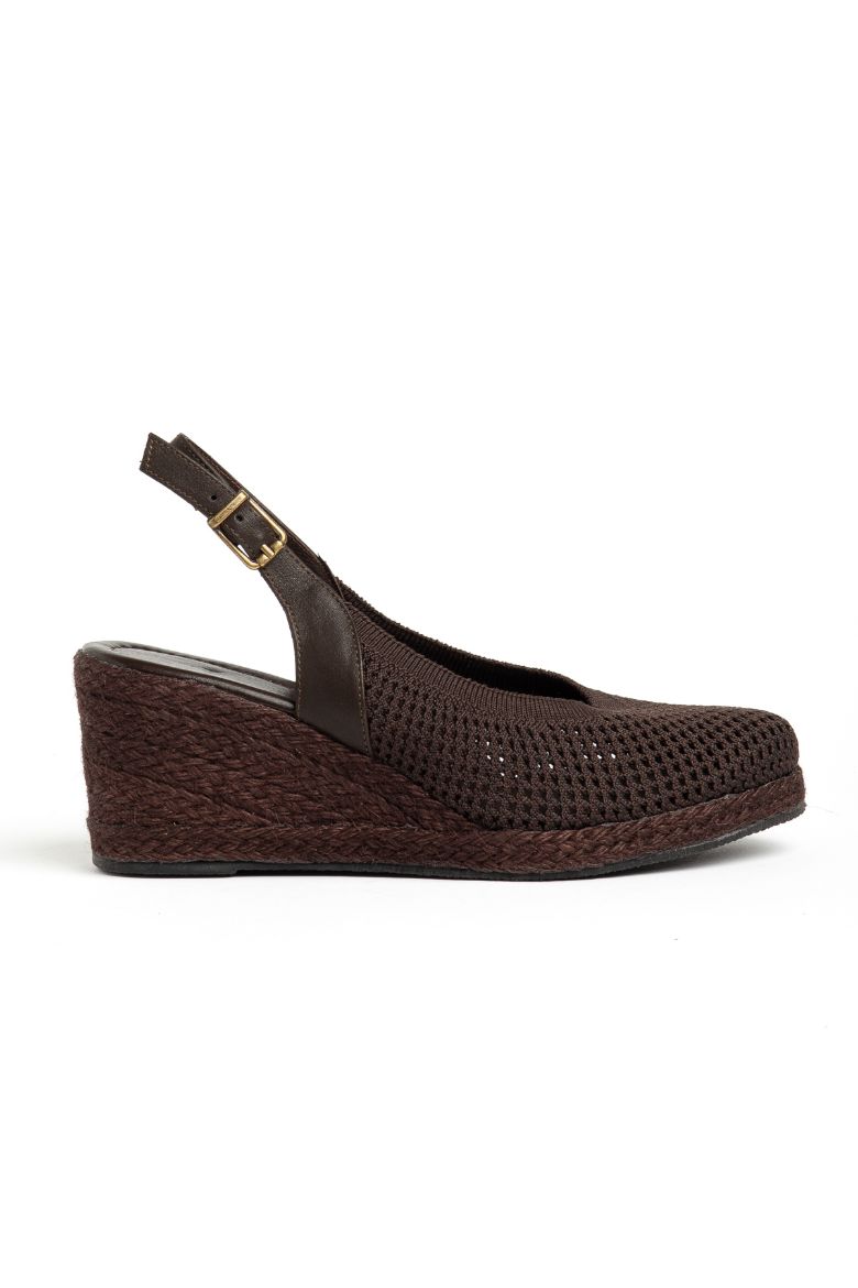 Triko Espadril 33-34 'ten 42-43-44-45 'e Kadar Kadın Sandalet Kahverengi resmi